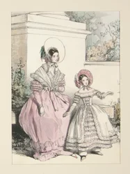 Juli 1838. Kleid aus Surat-Musselin