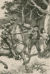 Unhöflicher Ritter, es ist eine unwürdige Tat, eine Person zu schlagen, die sich nicht verteidigen kann