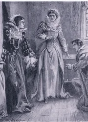 Königin Mary Elizabeth und Courtenay, Illustration aus The Worlds Library of Best Books, ca. 1940