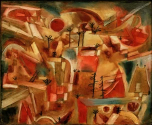 Felslandschaft (mit Palmen und Tannen)