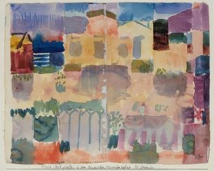 Garten in St. Germain, dem Europäischen Viertel nahe Tunis