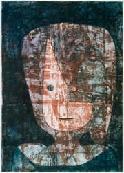 Heilige, aus einem Fenster