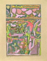 Die Sonne entdeckt, dass die Welt der Farben bereits existiert, komplizierte Komposition