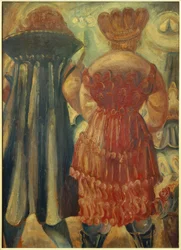 Stehende Frauen von hinten