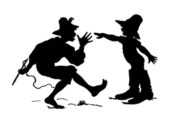 Silhouette von Paul Konewka (Lithografie)