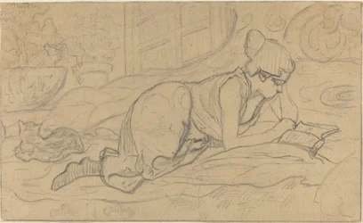 Studie für "La Liseuse couchée"