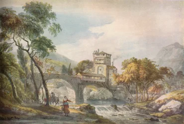 Eine klassische Landschaft, um 18. Jahrhundert