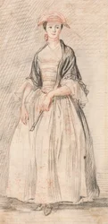 Eine Dame mit einem Fächer