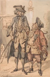 Karikatur von George Bubb Dodington und Sir Thomas Robinson