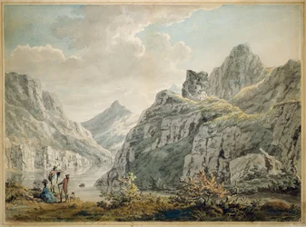 Dolbardarn Castle und Llanberris See, 1764