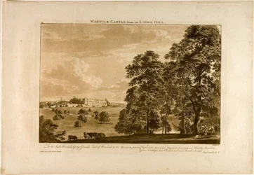 Warwick Castle vom Lodge Hill, Platte 1