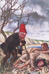 Vier Beine und zwei Stimmen: Ein sehr delikates Monster!, Illustration aus Der Sturm, 1908