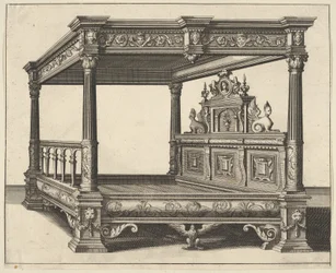 Himmelbett aus Verscheyden Schrynwerck, 1658