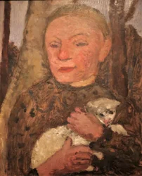 Mädchen mit Lamm