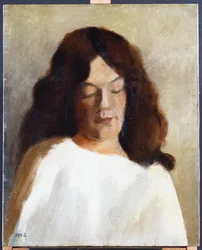 Junge Frau mit offenem Haar, ca. 1897