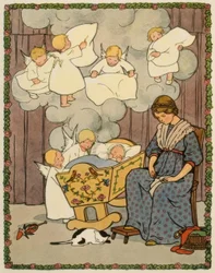 Die Englein haben’s Bett gemacht, Die Federn fliegen runter