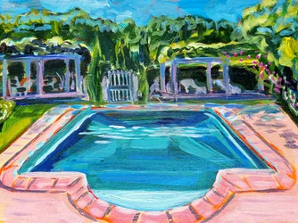 Sonniger Gartenpool