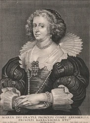 Maria dei Gratia Princeps, Comes Arenbergiæ, Princeps Barbansonia etca.