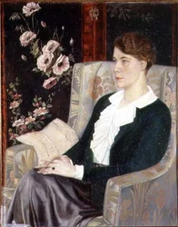 Porträt von Evdokiya Nikolaevna Glebova, der Schwester des Künstlers