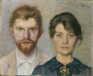 Doppelporträt von Marie und Peder Severin Krøyer, 1890