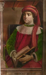 Bartole, auf Latein Bartolus de Saxoferrato (1313-1356). Größe: 95x57, ca. 1473-1475, Galleria Nazionale delle Marche, Urbino