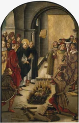 Die Disputation zwischen dem heiligen Dominikus und den Albigensern, 1493-1499