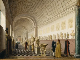 Die innere Galerie des Königlichen Museums im Königlichen Palast, Stockholm, 1796