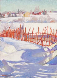 Dorf im Winter