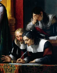 Gustav II. Adolf Vasa legt seiner Tochter Christina den Treueeid ab, Detail, von Pelagius Pelagi (1775-1860)