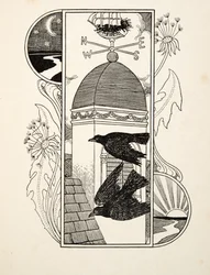 Seltsame Saatkrähen, aus Hundert Anekdoten über Tiere, veröffentlicht 1924