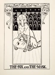 Der Fuchs und die Maske, aus Hundert Fabeln von Äsop, veröffentlicht 1903