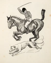 Das Pferd und der Windhund, aus Hundert Anekdoten über Tiere, veröffentlicht 1924