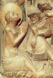 Das Martyrium der Heiligen Thekla, Detail vom Hochaltar