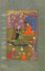 Folio aus einem Jamshid u Khurshid, Iran, Safawiden-Periode, ca. 1600