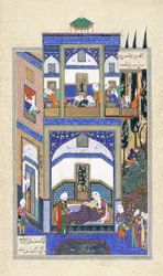 Mihrab hört von Rudabehs Torheit, ca. 1500-1540er