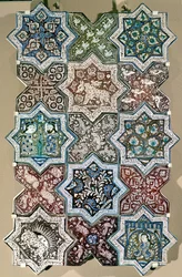 Fliesenpaneel, Kashan, Zentraliran, ca. 1250-1300
