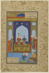 Potiphar und Zulaykha auf dem Thron aus "Yusuf und Zulaykha"