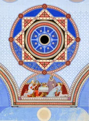 Ottawa Opernhaus, Ottawa, Illinois, Wandstencil-Design, ca. 1875