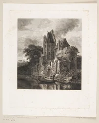 Burgruine an einem Fluss