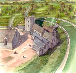 Ludgershall Castle, spätes 14. Jahrhundert, ca. 1990-2010