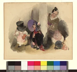 Mutter mit spielenden Kindern (Der kleine Gerngroß)