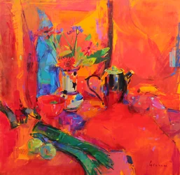 Rotes Stillleben, 2021