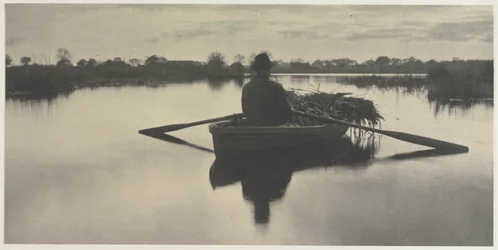 Heimrudern des Schoof-Stoffs aus Leben und Landschaft auf den Norfolk Broads, 1886, Platte XXI