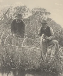 Aufstellen des Bogennetzes, 1886
