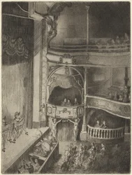 Tanzende Mädchen im Theater