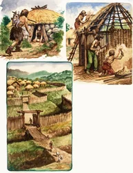 Häuser der alten Briten