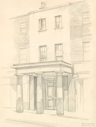 Marylebone Theatre, London, Eingang in der Church Street, erbaut 1837