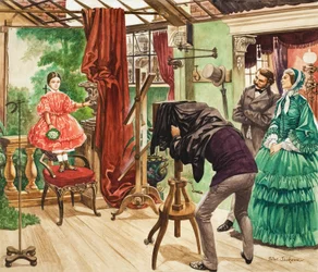 Fotografie-Sitzung im neunzehnten Jahrhundert