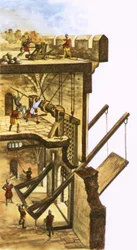 Das Hochziehen der Zugbrücke