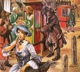 Sänfte im England des 18. Jahrhunderts